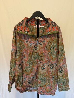 Gretchen Scott Goddess Paisley Quarter-Zip Windbreaker | Excellent Condition